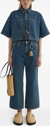 Jil Sander Womens Denim Cotton Shirt - Medium Blue - Size Medium