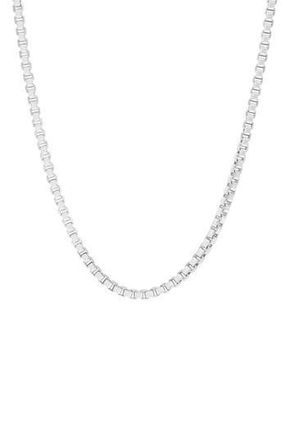 Effy Mens Sterling Silver Box Chain Necklace in White at Nordstrom Rack, Size 22