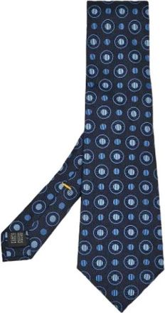 Valentino Pre-owned Accessories, male, Blue, Size: ONE SIZE Pre-owned Silk Jacquard Tie