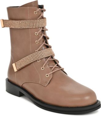 Ninety Union Buffalo Rhinestone Strap Boot in Taupe at Nordstrom Rack, Size 10