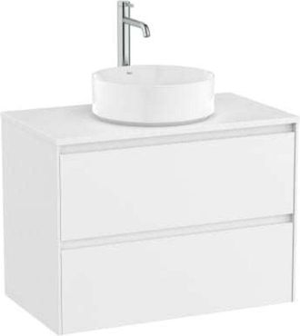 Roca Mueble Para Lavabo Centrado Sobre Encimera 800x460 Ona 2 Cajones Blanco Mate.-roca: Dise&ntilde;o, Innovaci&oacute;n Y Calidad