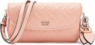 Guess Sally Convertible Crossbody Flap Cross Body Womens Handbags Coral Pink, Polyurethane