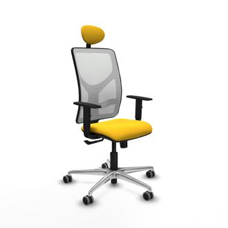 Piqueras y Crespo Silla De Oficina Piqueras Y Crespo Motilla Blanco Malla Amarillo