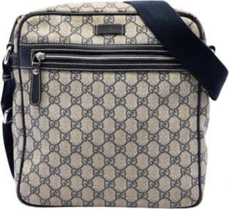 Gucci Pre-owned Vintage Canvas Crossbody Bag - Dames - Vintage Schoudertas - Beige - ONE Size - Vintage