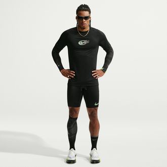 Nike Mens Stride Dri-FIT 1/2-Length Running Tights in Black | IO1423-010