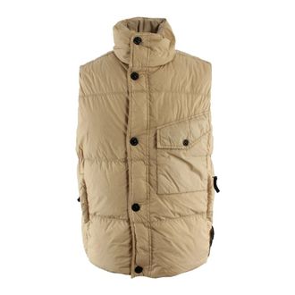 Stone Island G100003 Gewatteerd Vest - Heren - Bodywarmers - Beige - S - Jassen