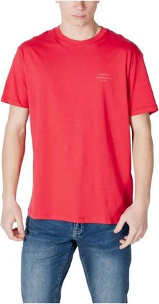 A|X Armani Exchange T-Shirts, male, Red, Size: XL Short Sleeve Crew Neck Tee