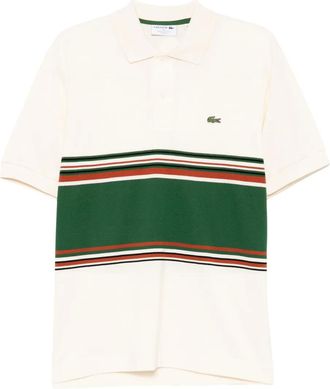 Lacoste Gestreept poloshirt - Beige