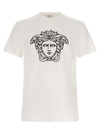 Versace White Crew Neck T-Shirts