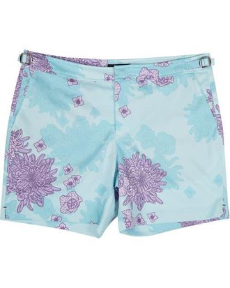 Lords of Harlech Pool Tailored Swim Short in Floral Memory Navy at Nordstrom, Size 34