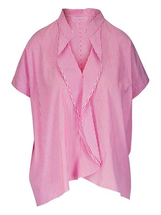 Zero + Maria Cornejo Blusa Fin Gaban a righe - Rosa