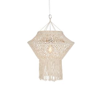 QAZQA Qazqa R&uacute;stico L&aacute;mpara Colgante R&uacute;stica Macram&eacute; 90 Cm - String Cuerda Redonda Adecuado Para Led Max. 1 X 60 Watt