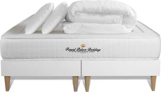 Royal Palace Bedding Pack Colch&oacute;n Blanco Muelles Y Viscoel&aacute;stica 2x100x200
