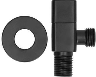OEM Allecto Plus - Valvola Di Controllo Del Flusso DAcqua Per Doccia E Bagno In Nero - Miscelatore Angolare G1/2 Per Wc - Accessorio Per Lavabo Con Valvol
