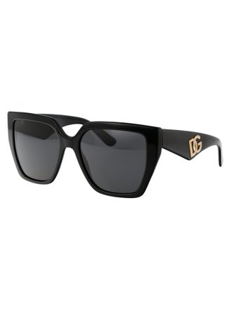 Dolce & Gabbana 0DG4438 Oversized Acetate Sunglasses - Black