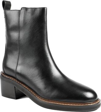 Jones Bootmaker Womens Krystel Leather Block Heel Ankle Boots - Black - Size UK 3.5