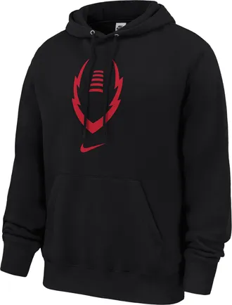 Nike Mens Club Football Pullover Fleece Hoodie in Black | M31233P484NKFB-BLK
