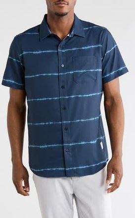 Travis Mathew Sundaze Short Sleeve Button-Up Shirt in Total Eclipse at Nordstrom Rack, Size Xxx-Large