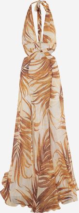 Just Cavalli Langes Kleid mit tropischem Print