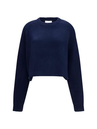 Lisa Yang Womens Sweater Karine Navy Cashmere