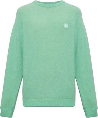 American Vintage Vitow Sweater - Heren - Ronde hals truien - Groen - XL - Wol - Truien & Vesten