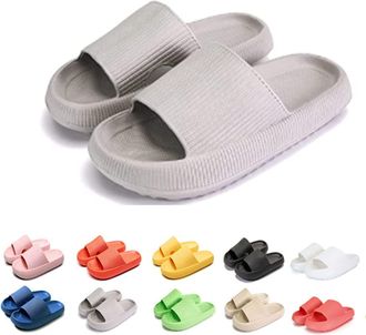 Generic Cloud Sliders Women Men Cozisliders Original Sliders Slippers Pool Summer Bathing Slipper (Gray, Adult, Men, 8, Numeric Range, UK Footwear Size System