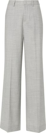 Parosh Lillie broek met geperste vouw en wijde pijpen