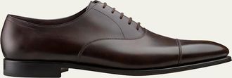 John Lobb Mens City II Cap Toe Leather Oxfords