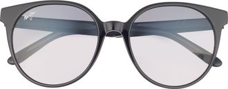 Maui Jim 55mm Core Round Polarized Sunglasses in Black Black Grey at Nordstrom Rack