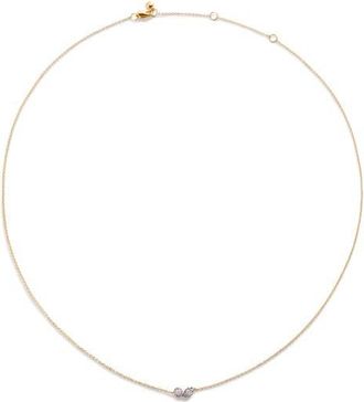Monica Vinader Duo Lab Grown Diamond Necklace in 14K Gold at Nordstrom