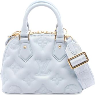 Louis Vuitton Borsa a tracolla Bubblegram Alma BB in pelle di vitello con monogramma 2021-2025 - Blu