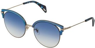 Police SPL739 8FFB Womens Sunglasses Blue Size 54