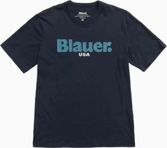 Blauer Blauw Maxi Logo T-shirt Heren - Heren - T-shirts - Blauw - S - Katoen - Tops