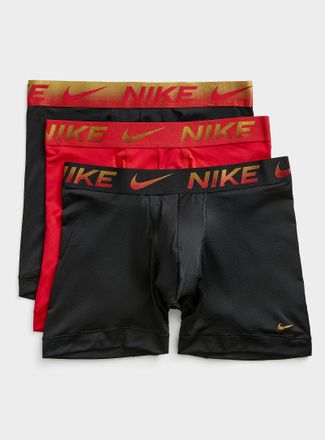 Nike Mens 6 red-accent boxer briefs Dri-FIT Essential Micro 3-pack