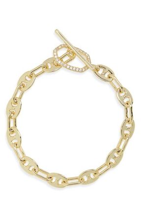 Kendra Scott Elaina Toggle Chain Bracelet in Gold White Cubic Zirconia at Nordstrom