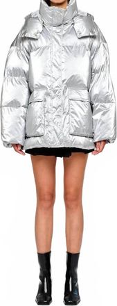 OOF Wear Giacca Lunga Jacket In Argento