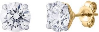 LuvMyJewelry Nisara 2.5 Ct TW Lab Grown Round Diamond Studs 14K Gold Earrings in 14K Yellow Gold at Nordstrom