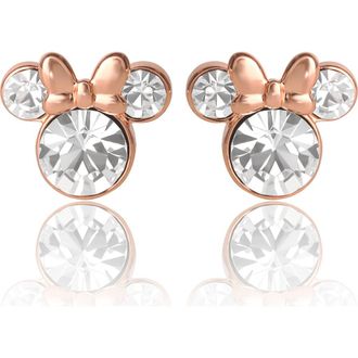 Disney Birthstone Stud Earrings in Rose Gold at Nordstrom