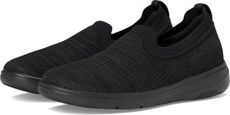 FitFlop Super-Q Knit Slip-Ons Womens Walking Shoes All Black : 8.5 M (B), Synthetic