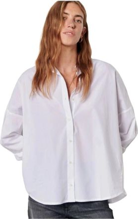 Sessun Blouses & Shirts - Dames - Overhemden - Wit - M - Overhemden