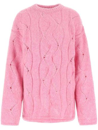 Low Classic Maglione a maglia intrecciata - Rosa