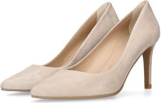 Ursula Mascar&oacute; Suede Pointed Toe Pump in Beige at Nordstrom, Size 41