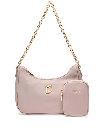 Liu Jo logo-plaque shoulder bag - women - Polyester/Polyurethane Resin/Polyamide - OS - Grey