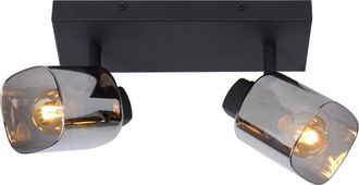 Lucide Foco de techo de metal 2xE14, negro