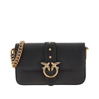 Pinko Leather Love One Slouchy Baby bag Woman One Size