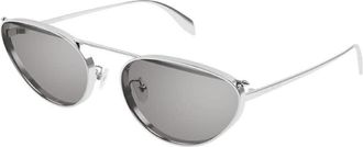 Alexander McQueen Ladies Black Cat Eye Sunglasses AM0424S 004