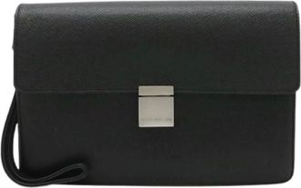 Louis Vuitton Pre-owned Clutches, female, Black, Size: ONE SIZE Pre-owned Taiga Clutch Bag