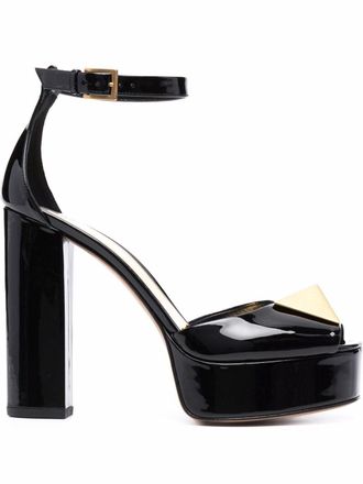 Valentino Garavani Pumps One Stud in pelle verniciata 120mm - Nero