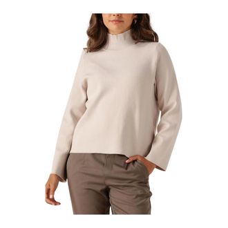 Object Object, Truien & Vesten, Dames, Beige, L, Hoge Hals Pullover voor Vrouwen