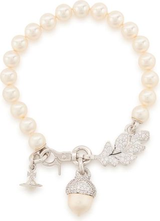 Vivienne Westwood Lucille Faux Pearl-embellished Necklace - Silver - One Size